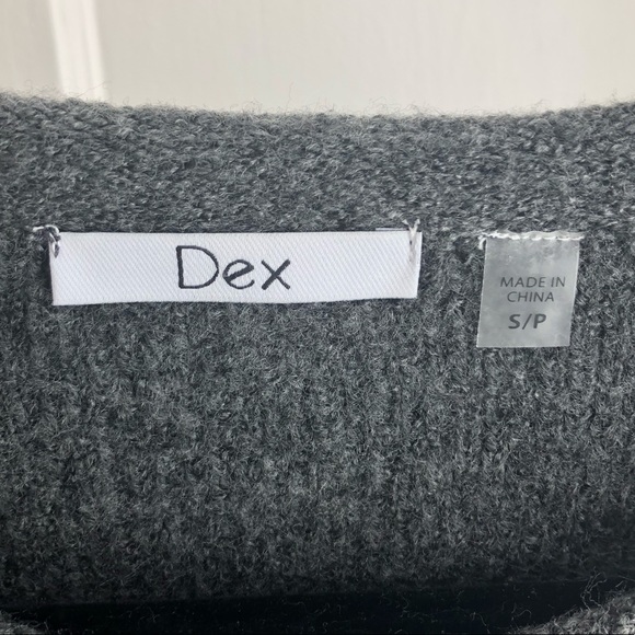 NWOT Dex Gray Stitched Oversize Sweater - Picture 5 of 6
